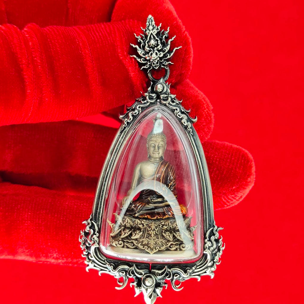 Phra Kring Buddha Amulet in Waterproof Casing - Thai Blessing for Protection and Prosperity
