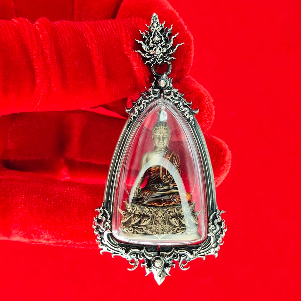 Phra Kring Buddha Amulet in Waterproof Casing - Thai Blessing for Protection and Prosperity