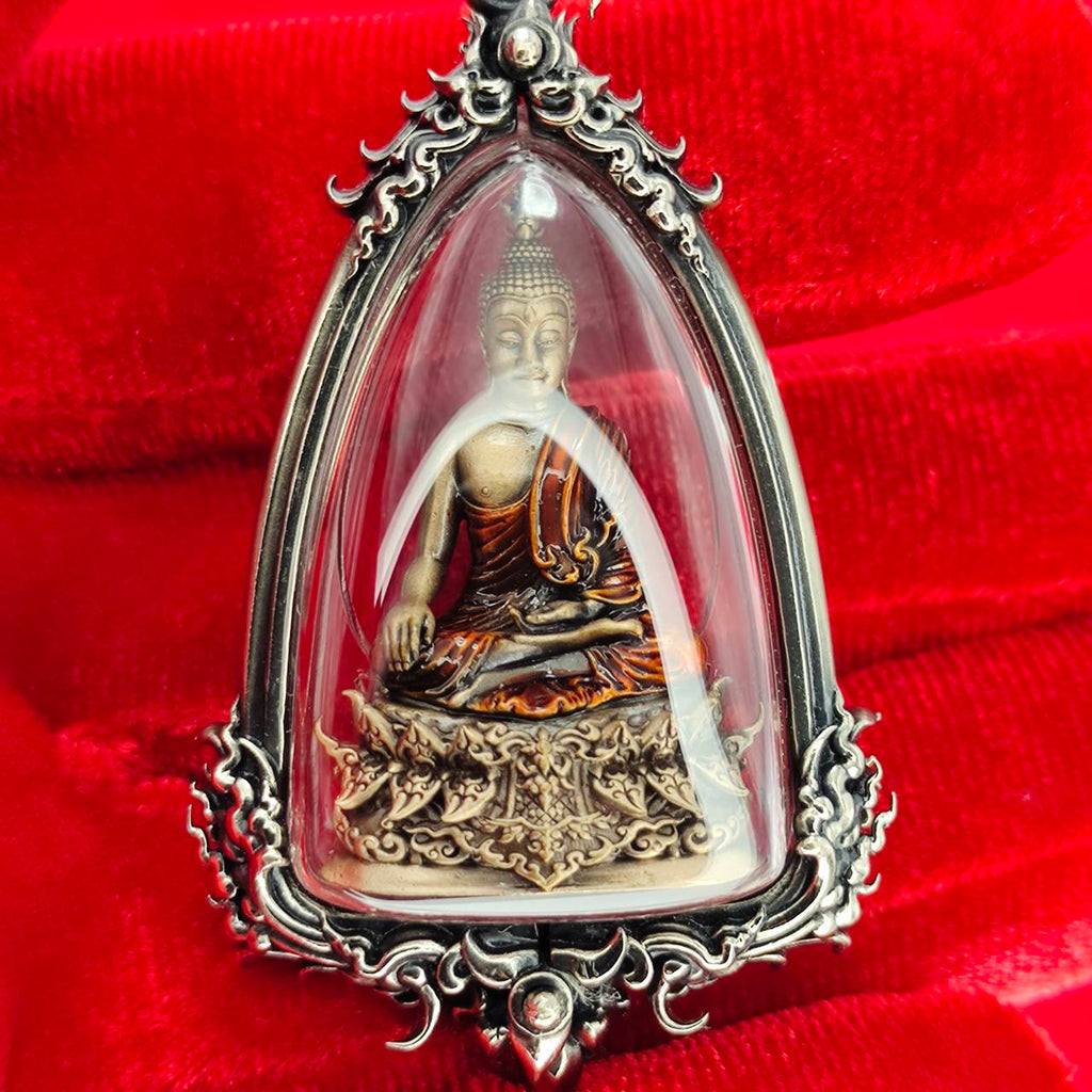 Phra Kring Buddha Amulet in Waterproof Casing - Thai Blessing for Protection and Prosperity