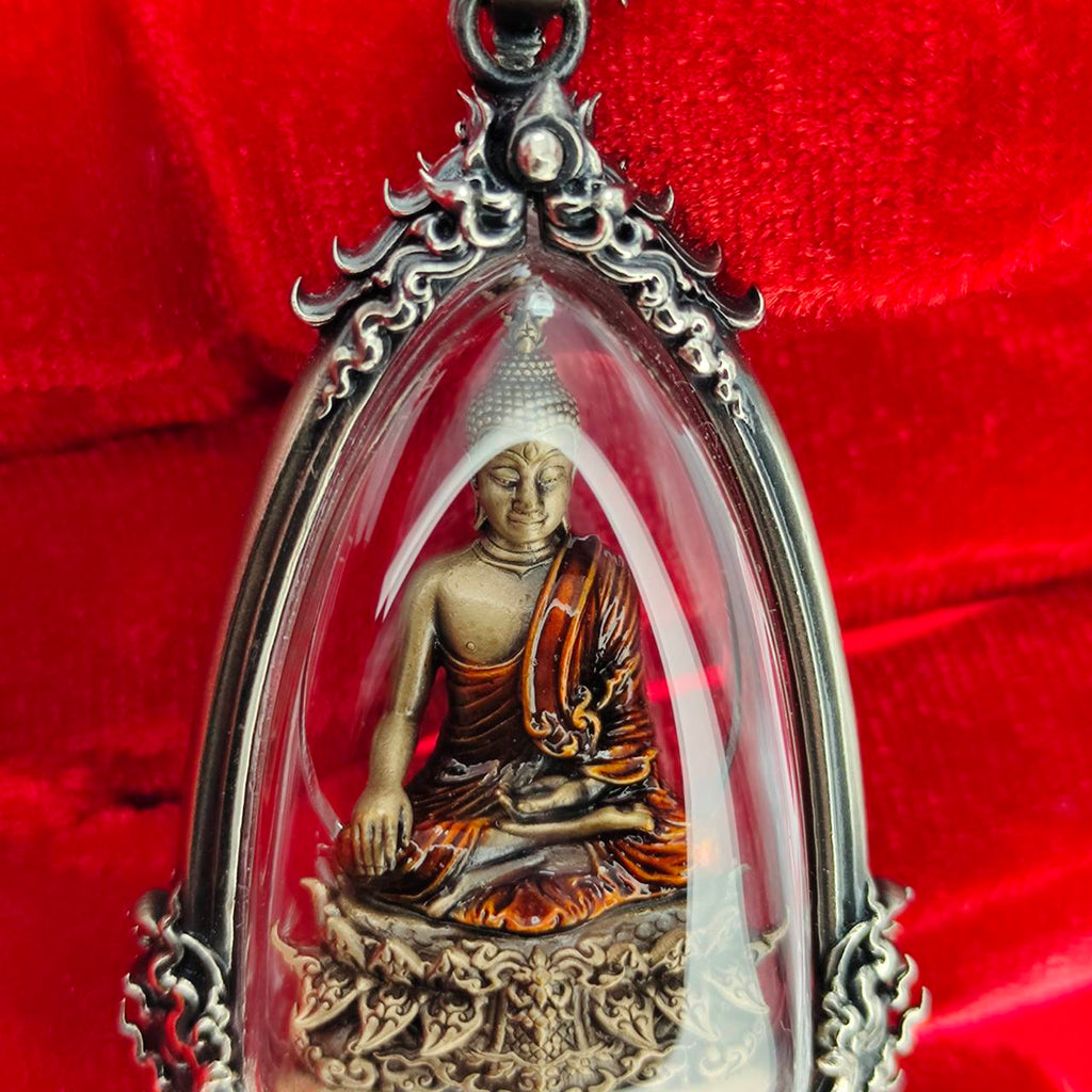 Phra Kring Buddha Amulet in Waterproof Casing - Thai Blessing for Protection and Prosperity