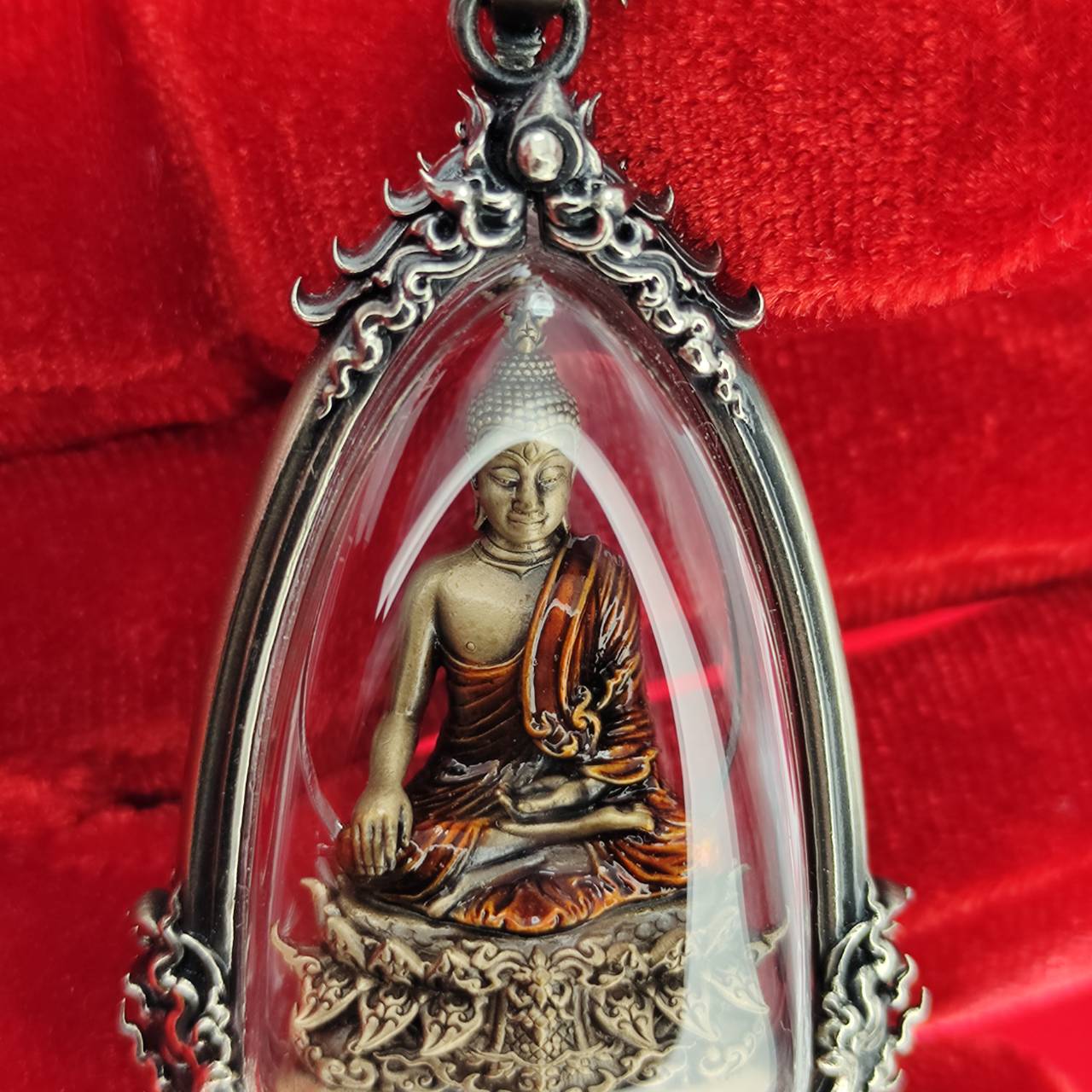 Phra Kring Buddha Amulet in Waterproof Casing - Thai Blessing for Protection and Prosperity