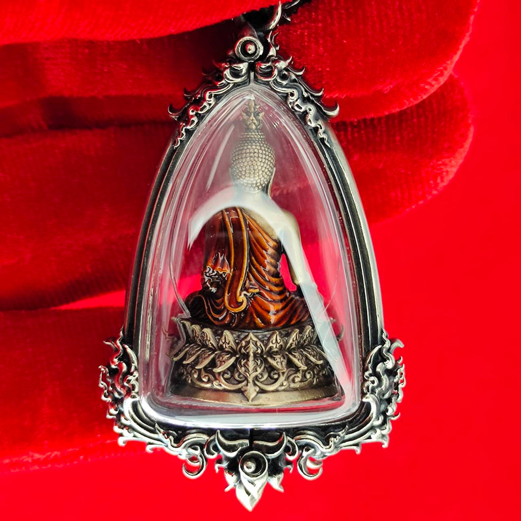 Phra Kring Buddha Amulet in Waterproof Casing - Thai Blessing for Protection and Prosperity