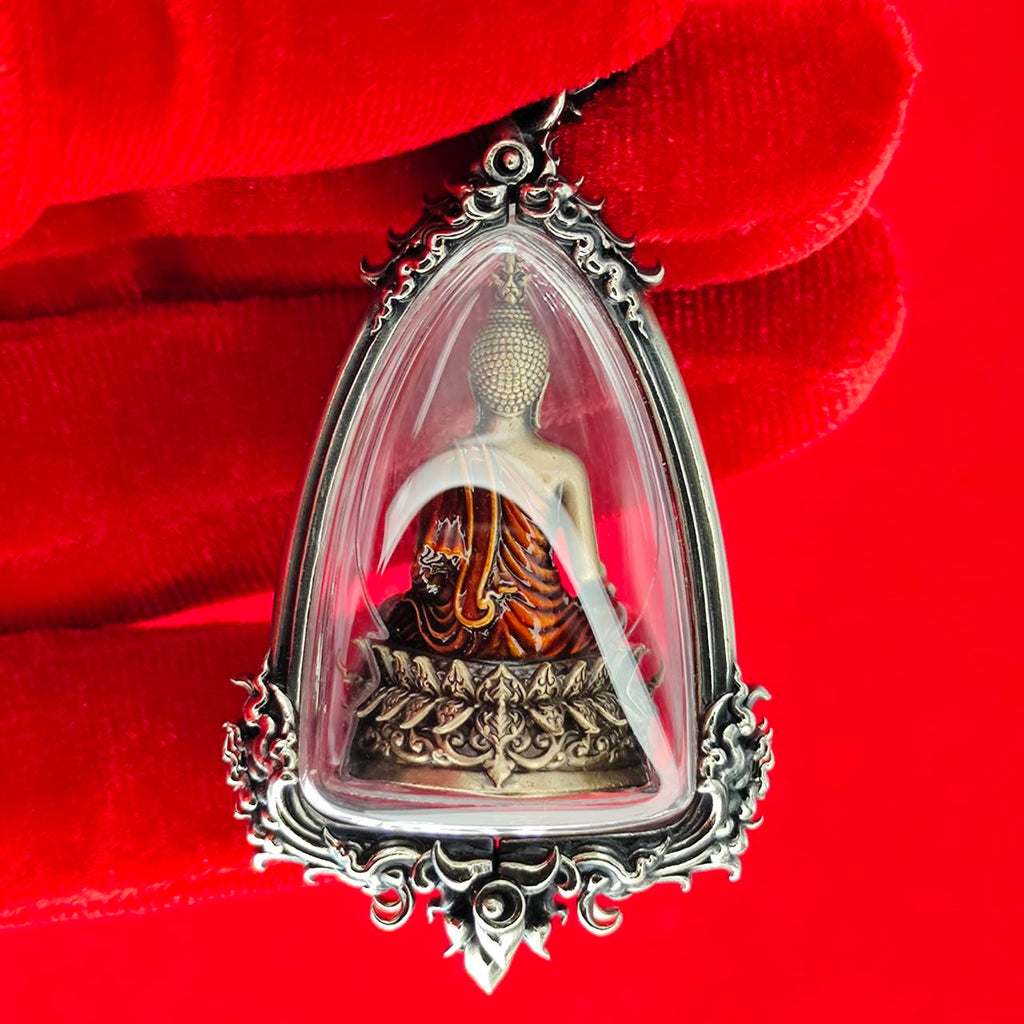 Phra Kring Buddha Amulet in Waterproof Casing - Thai Blessing for Protection and Prosperity