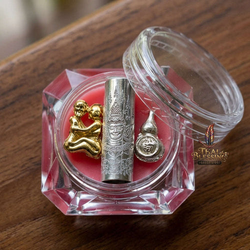 ✨ Phra Lak Na Thong Lip Wax : Ultimate Golden Face Metta & Spellbinding Attraction Balm (2566 / 2023 Edition) - Luang Por Poon / Wat Pa Ban Sang Thai Blessing Co By RURUECHA