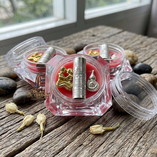 ✨ Phra Lak Na Thong Lip Wax : Ultimate Golden Face Metta & Spellbinding Attraction Balm (2566 / 2023 Edition) - Luang Por Poon / Wat Pa Ban Sang Thai Blessing Co By RURUECHA
