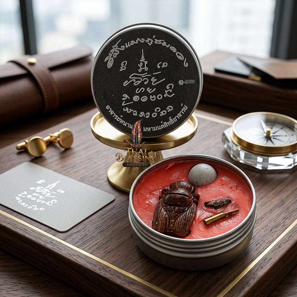 ✨ Phra Maeng Phu Chom Duang Lip Wax : Ultimate Destiny-Lifting & Absolute Seduction Charm Balm ( Extremely Limited 37 Pieces ) Thai Blessing Co By RURUECHA