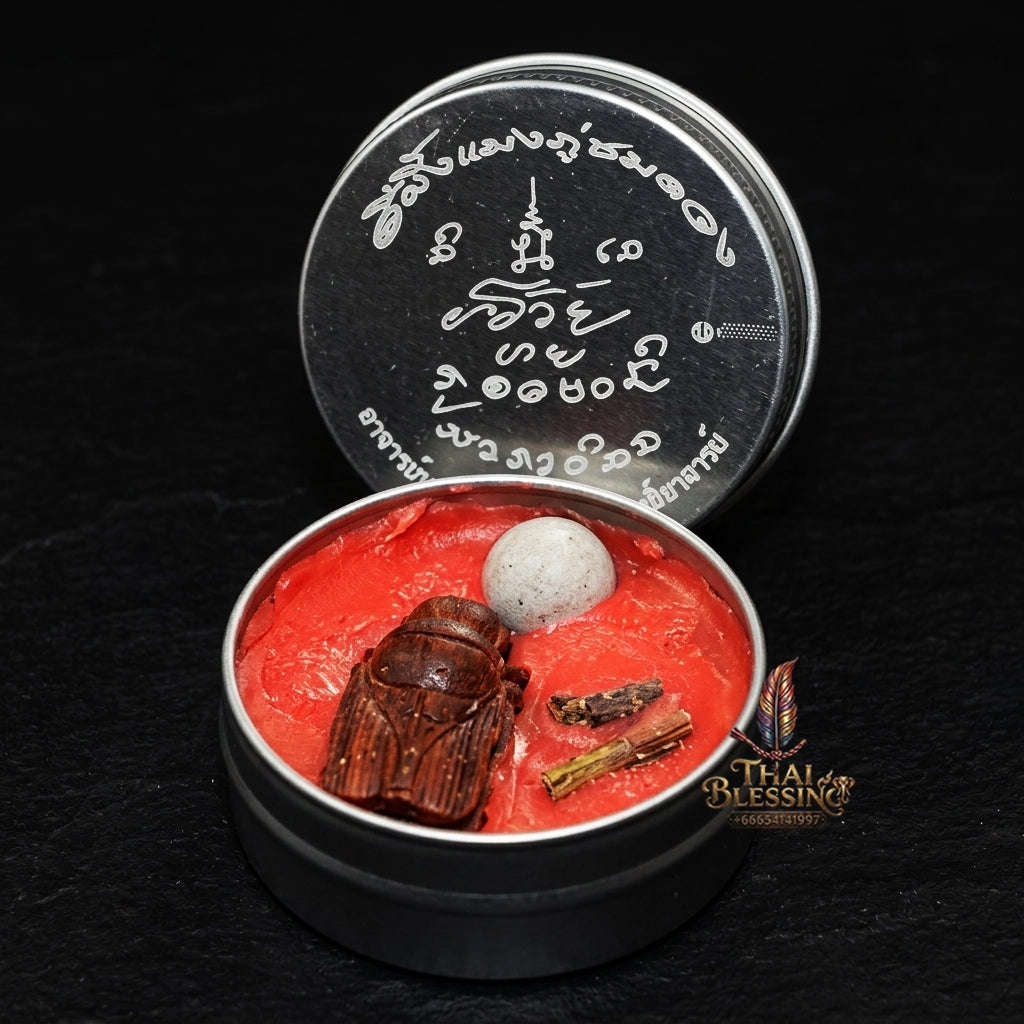 ✨ Phra Maeng Phu Chom Duang Lip Wax : Ultimate Destiny-Lifting & Absolute Seduction Charm Balm ( Extremely Limited 37 Pieces ) Thai Blessing Co By RURUECHA