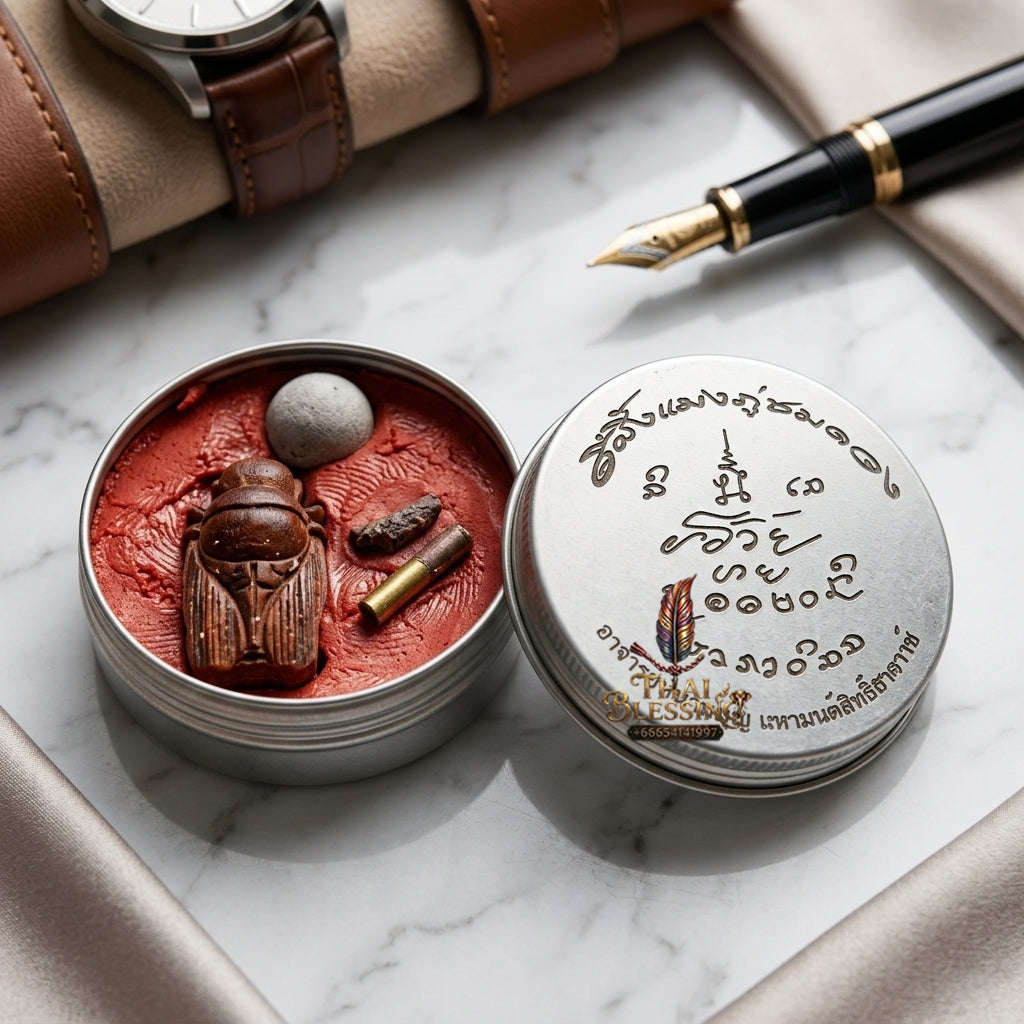 ✨ Phra Maeng Phu Chom Duang Lip Wax : Ultimate Destiny-Lifting & Absolute Seduction Charm Balm ( Extremely Limited 37 Pieces ) Thai Blessing Co By RURUECHA