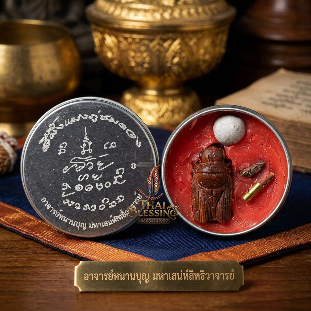 ✨ Phra Maeng Phu Chom Duang Lip Wax : Ultimate Destiny-Lifting & Absolute Seduction Charm Balm ( Extremely Limited 37 Pieces ) Thai Blessing Co By RURUECHA