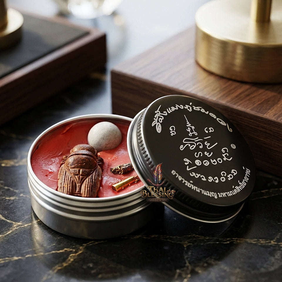 ✨ Phra Maeng Phu Chom Duang Lip Wax : Ultimate Destiny-Lifting & Absolute Seduction Charm Balm ( Extremely Limited 37 Pieces ) Thai Blessing Co By RURUECHA