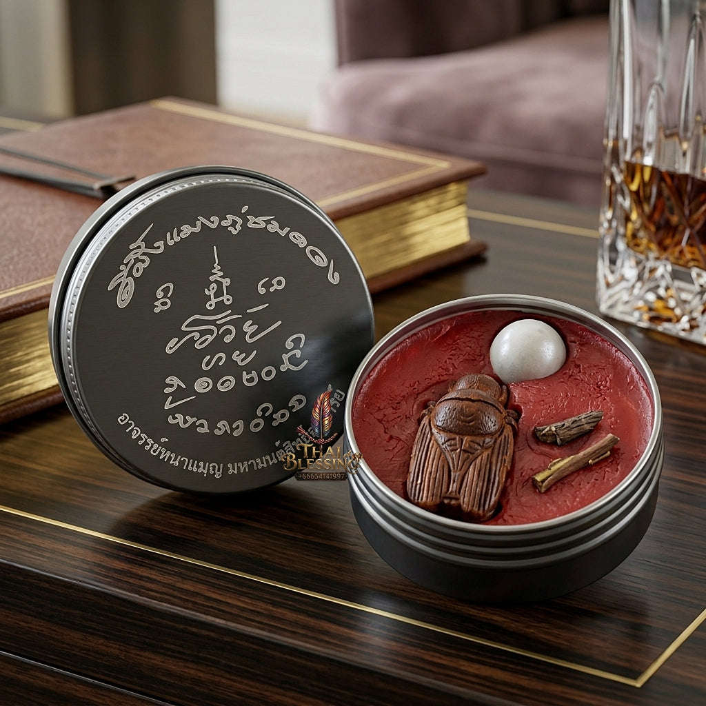 ✨ Phra Maeng Phu Chom Duang Lip Wax : Ultimate Destiny-Lifting & Absolute Seduction Charm Balm ( Extremely Limited 37 Pieces ) Thai Blessing Co By RURUECHA