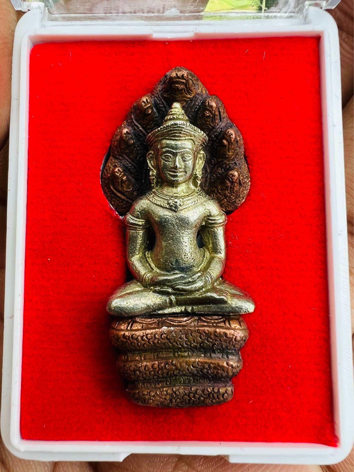 Phra Nak Prok Amulet by Luang Pu Kasem from Wat Mamuang Talod, Nakhon Si Thammarat Copper Alpaca