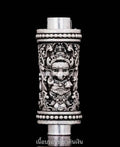 Phra Phikanet Takrud Amulet for Happiness, Success, and Fulfillment - Om Sri Khnecha Satin Silver
