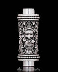 Phra Phikanet Takrud Amulet for Happiness, Success, and Fulfillment - Om Sri Khnecha Satin Silver