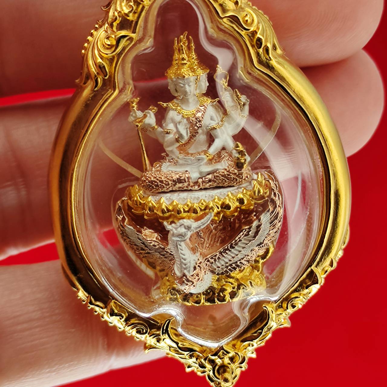 Phra Phrom Amulet for Protection and Fortune - Phrom Rangsee Edition