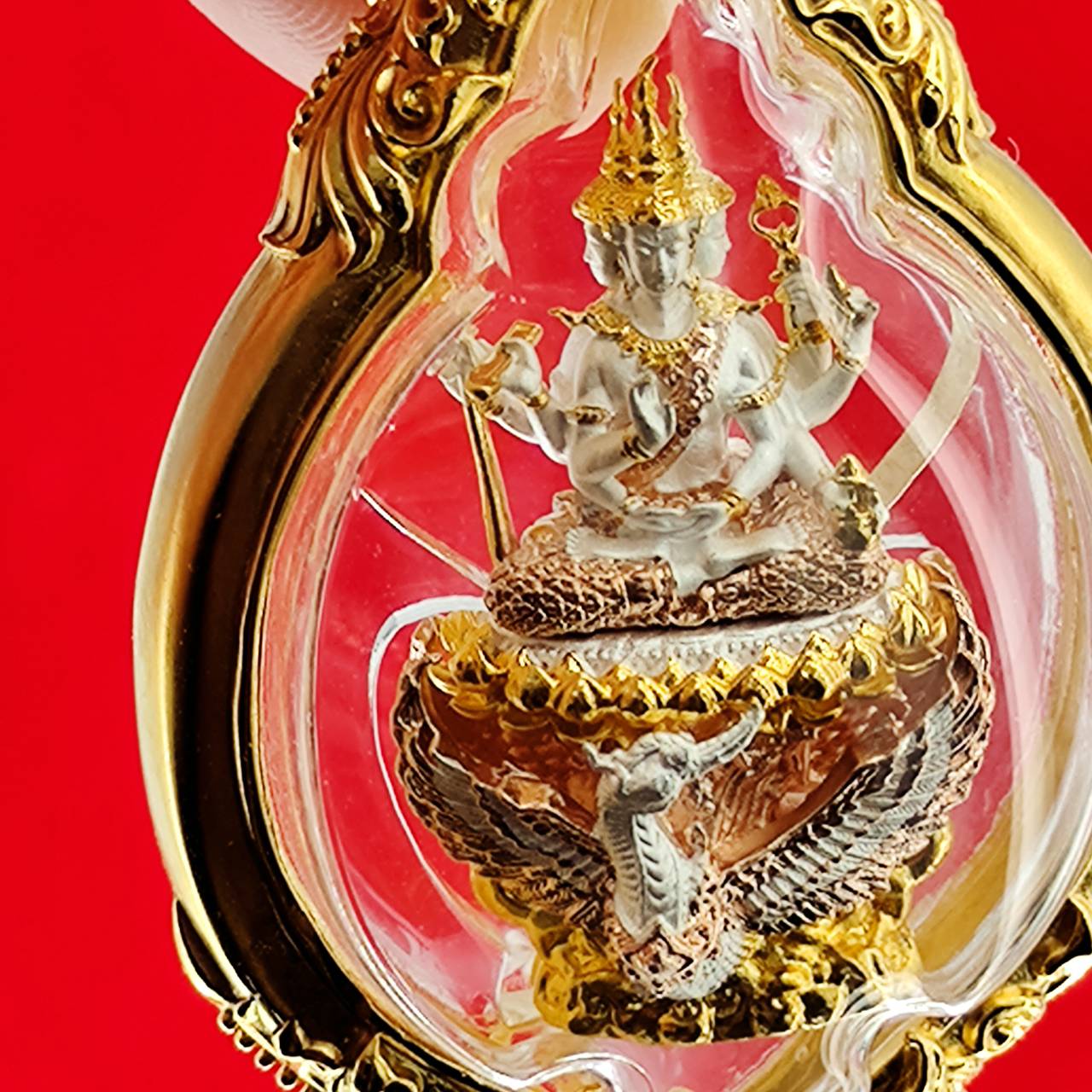 Phra Phrom Amulet for Protection and Fortune - Phrom Rangsee Edition