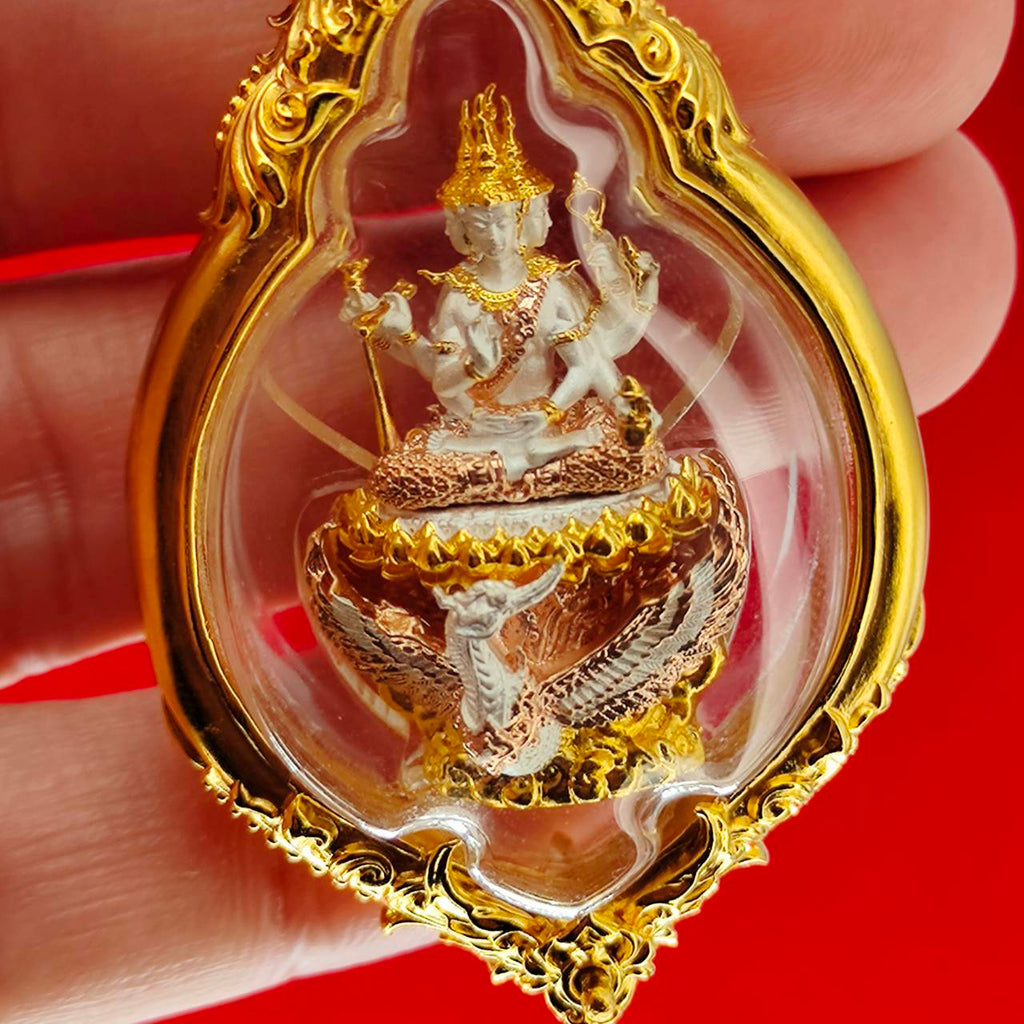 Phra Phrom Amulet for Protection and Fortune - Phrom Rangsee Edition