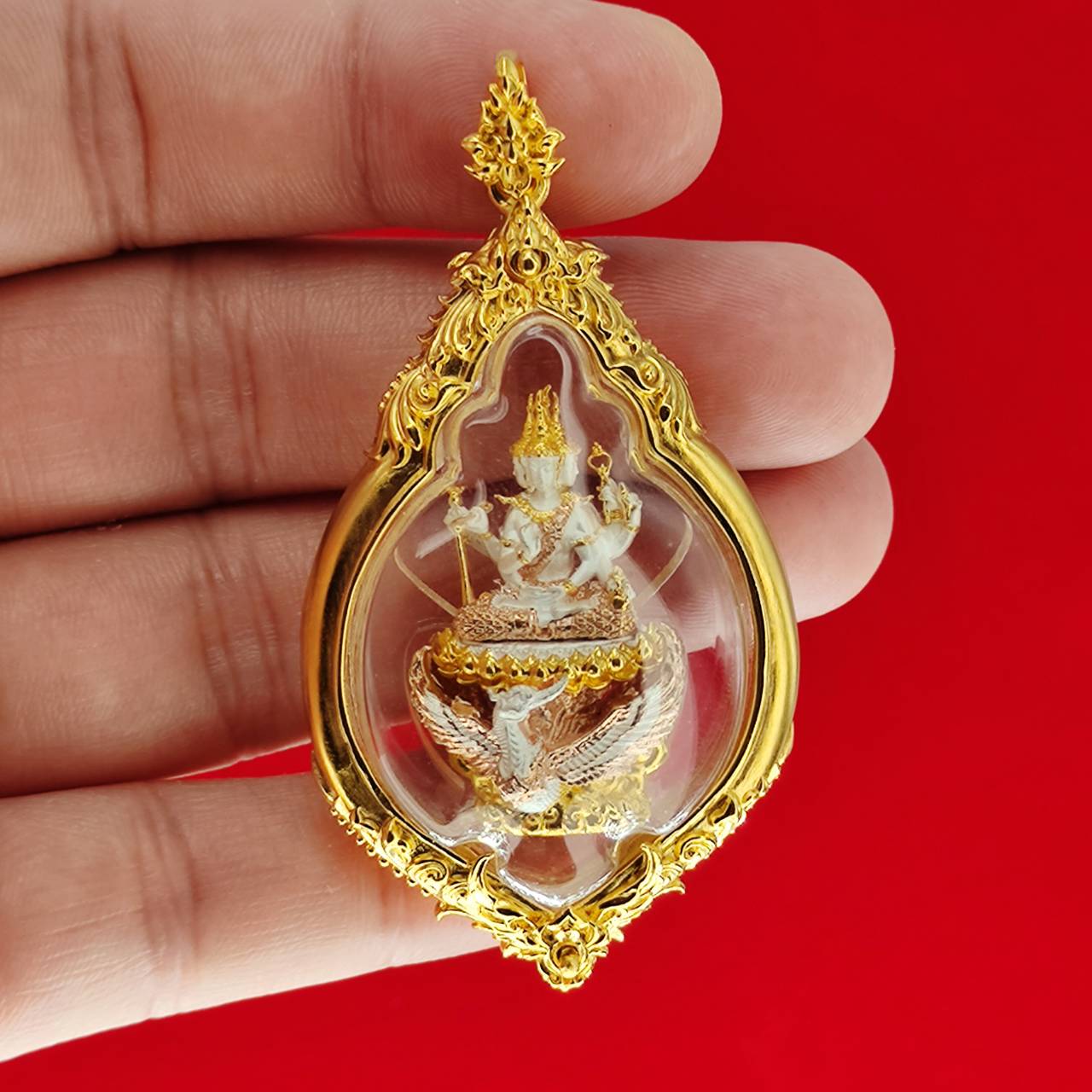 Phra Phrom Amulet for Protection and Fortune - Phrom Rangsee Edition