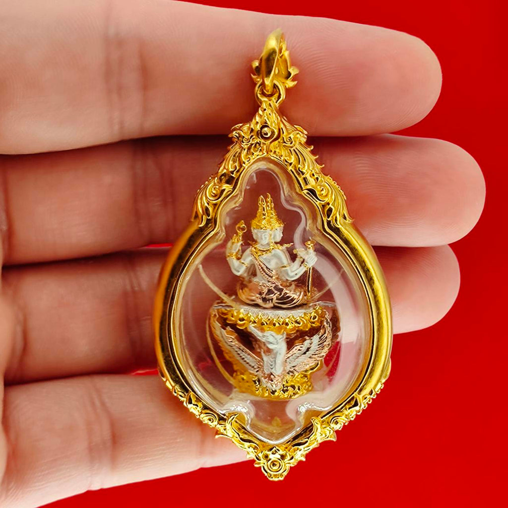 Phra Phrom Amulet for Protection and Fortune - Phrom Rangsee Edition