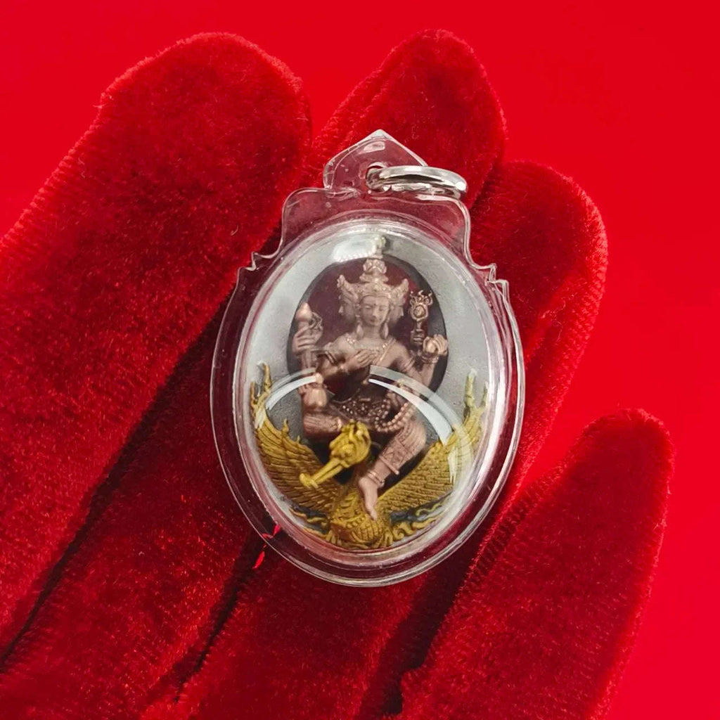 Phra Phrom Amulet Necklace - Sirimongkol 84 from Wat Kaew Jamfa