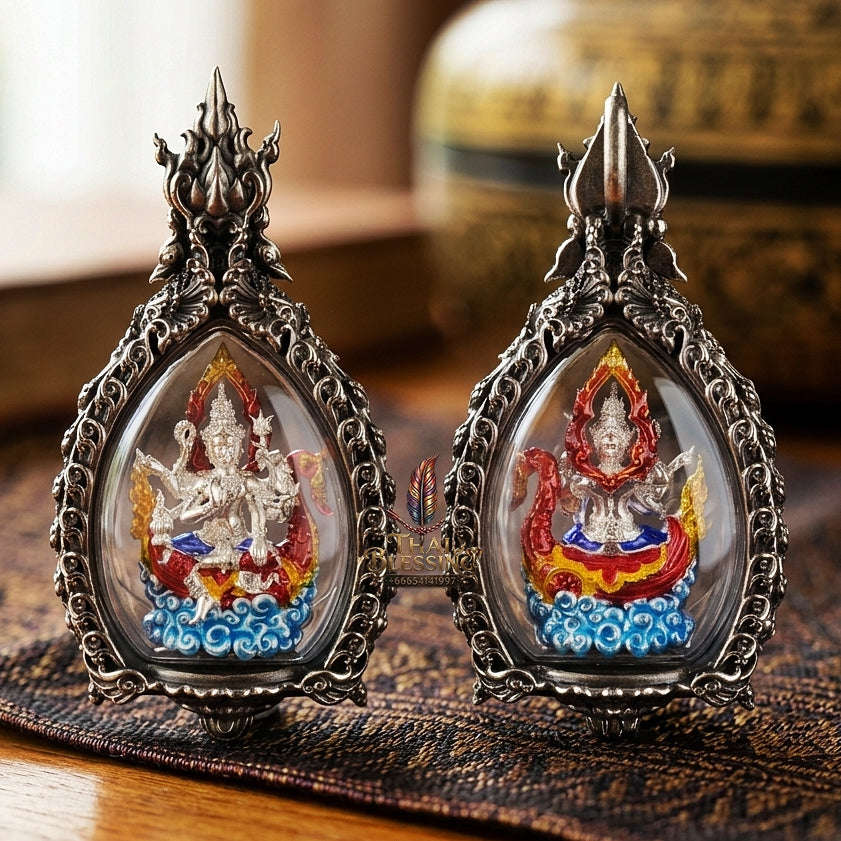 Phra Phrom Pendant Thai Amulet Protection talisman good luck charm spiritual jewelry Thai Blessing Co By RURUECHA