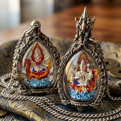 Phra Phrom Pendant Thai Amulet Protection talisman good luck charm spiritual jewelry Thai Blessing Co By RURUECHA