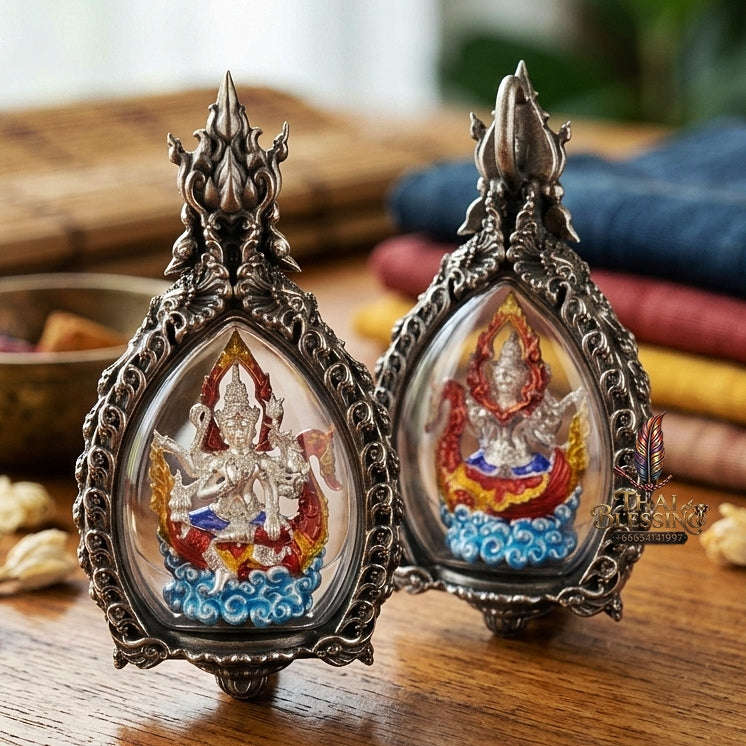 Phra Phrom Pendant Thai Amulet Protection talisman good luck charm spiritual jewelry Thai Blessing Co By RURUECHA