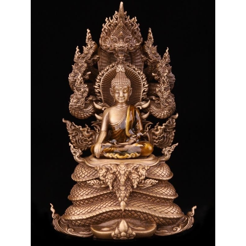 Phra Phuttha Srisattanakharat Pithak Statue Buddha Naga Prok Amulet Default Title