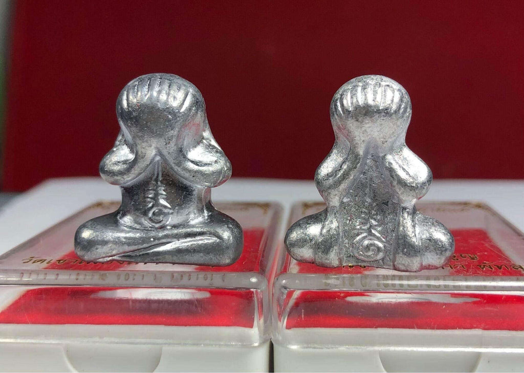 Phra Pidta Amulet - Maha Yan Silver Amulet for Sacred Protection and Good Luck