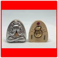 Phra Pidta Rice Relic Buddha - Sacred Rice Amulet for Enhanced Fortune and Protection Silver dusting powder