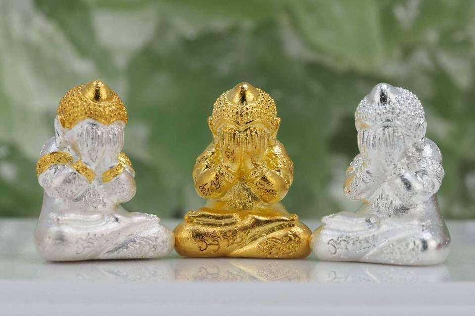 Phra Pidta Miraculous Wealth Satin Bell Metal Luang Pho Yod Wat Takroh 2022 Edition