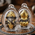 Phra Pikanet Thai Amulet Protection talisman good luck charm spiritual jewelry Sacred Ganesha Khanet Noi Hai Lap Ngoen Lan Millionaire Fortune Edition Partial Gold Plated Khan Long Hin Bronze Matrix Thai Blessing Co By RURUECHA