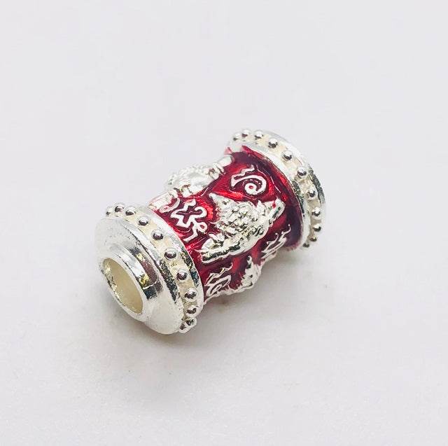 Phra Rahu amulet for luck in red and silver design, perfect for enhancing good fortune.