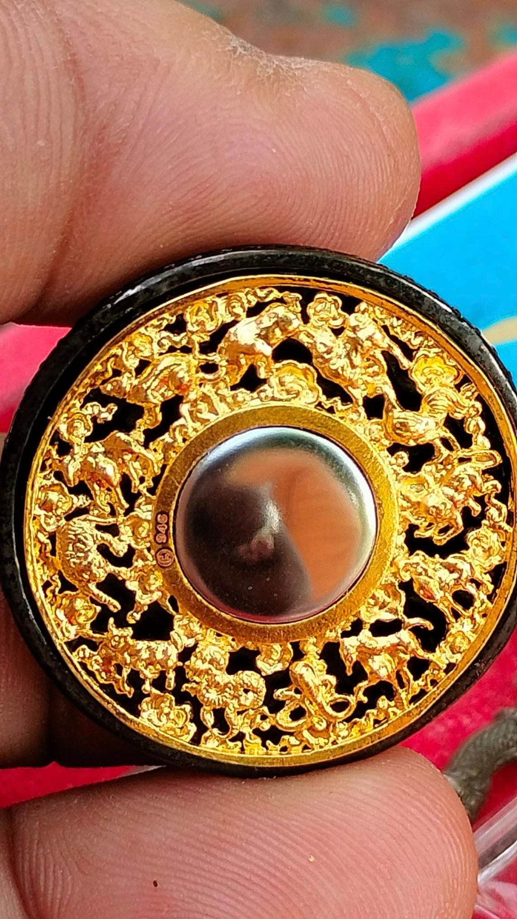 Phra Rahu Amulet for Wealth - Gold Lucky Pendant for Prosperity and Success