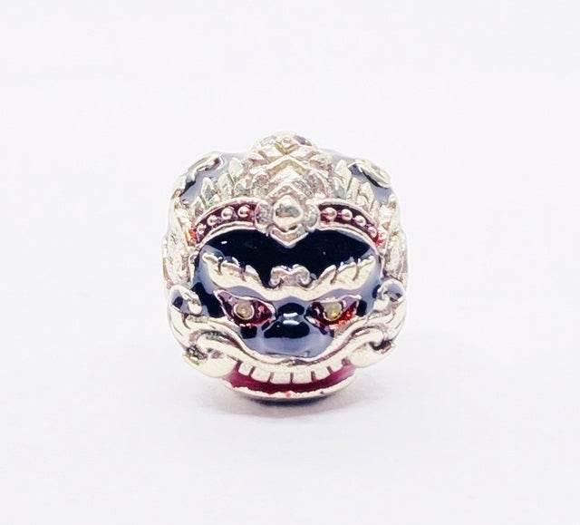 Phra Rahu Amulet for Luck - Thai Nomo Sriwichai Blessing for Prosperity and Fortune Enameled Alpaca