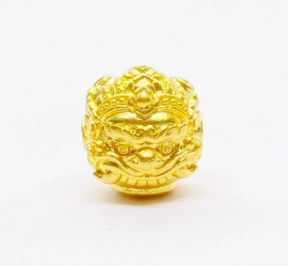 Gold Phra Rahu Nomo Sriwichai amulet for luck, ideal for attracting positive energy and blessings