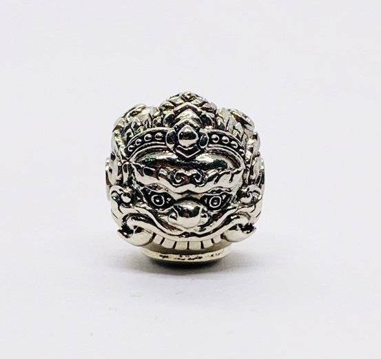Phra Rahu Nomo Sriwichai amulet for luck in silver detailing, perfect for home décor and spiritual protection