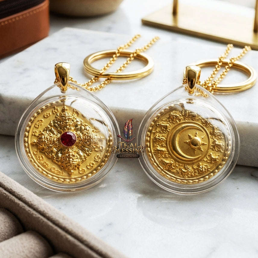 ✨ Phra Rahu Nuea Duang Bronze Coin : Ultimate Fate-Overcoming & Eclipse Protection Amulet (2569 / 2026 Edition) - Kruba Kham Fan / Wat Kor Chok Thai Blessing Co By RURUECHA