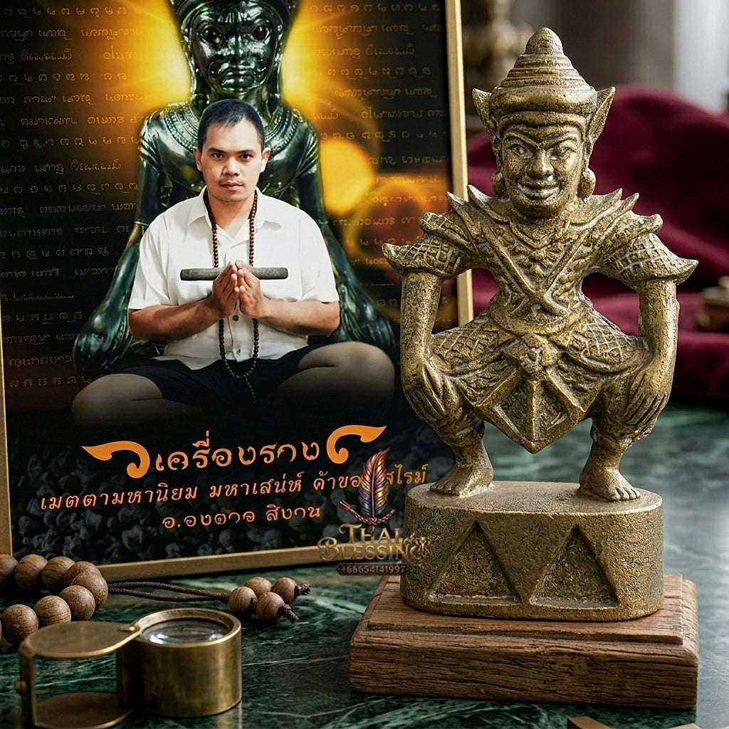 Phra Sila Laeng Aeng  High-Level Khmer Seduction, Supreme Metta, Absolute Popularity, and Spiritual Protection Thai Blessing Co By RURUECHA