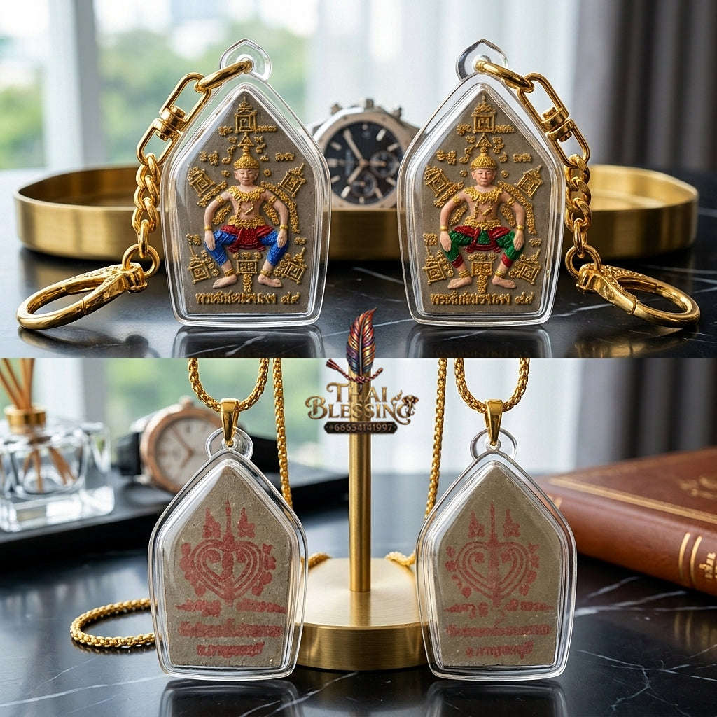 ✨ Phra Sila Laeng Aeng (Holy Powder Edition, Wat Khao Chong Kling Chong Krot, Empowered by Luang Pu Yam of Wat Sam Ngam, 2556 / 2013) - Maha Saneh, Metta Mahaniyom & Playboy Charm Edition Thai Blessing Co By RURUECHA