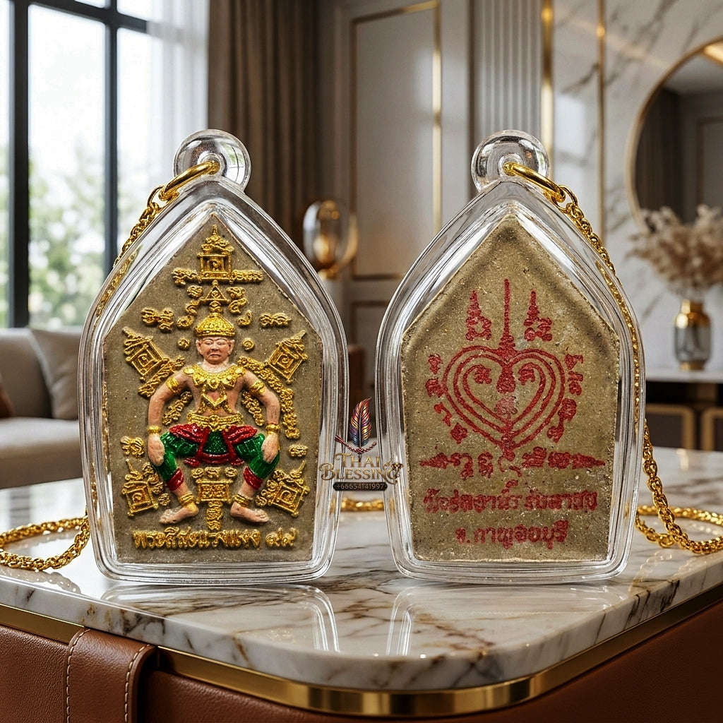 ✨ Phra Sila Laeng Aeng (Holy Powder Edition, Wat Khao Chong Kling Chong Krot, Empowered by Luang Pu Yam of Wat Sam Ngam, 2556 / 2013) - Maha Saneh, Metta Mahaniyom & Playboy Charm Edition Thai Blessing Co By RURUECHA
