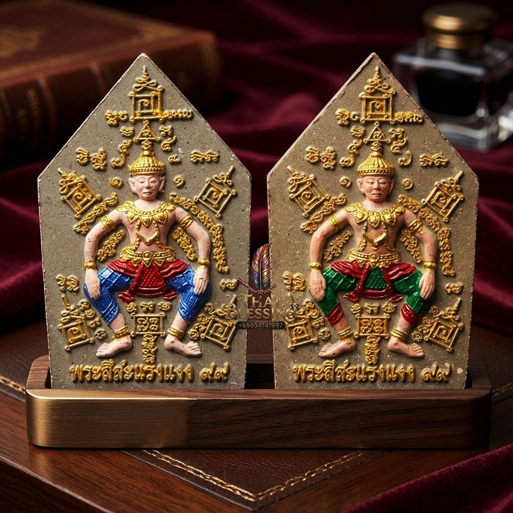 ✨ Phra Sila Laeng Aeng (Holy Powder Edition, Wat Khao Chong Kling Chong Krot, Empowered by Luang Pu Yam of Wat Sam Ngam, 2556 / 2013) - Maha Saneh, Metta Mahaniyom & Playboy Charm Edition Thai Blessing Co By RURUECHA