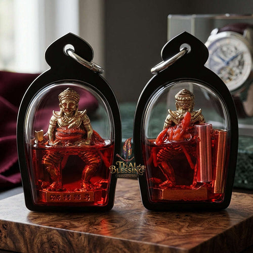 ✨ Phra Sila Laeng Aeng (White-Bronze Cased in Wan Kai Daeng Oil & Dual Takrut Edition, 2569 / 2026) - Luang Ta Ruam / Wat Khok Samran Thai Blessing Co By RURUECHA