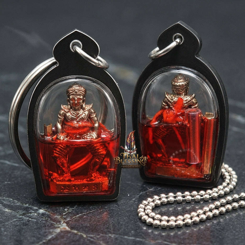 ✨ Phra Sila Laeng Aeng (White-Bronze Cased in Wan Kai Daeng Oil & Dual Takrut Edition, 2569 / 2026) - Luang Ta Ruam / Wat Khok Samran Thai Blessing Co By RURUECHA