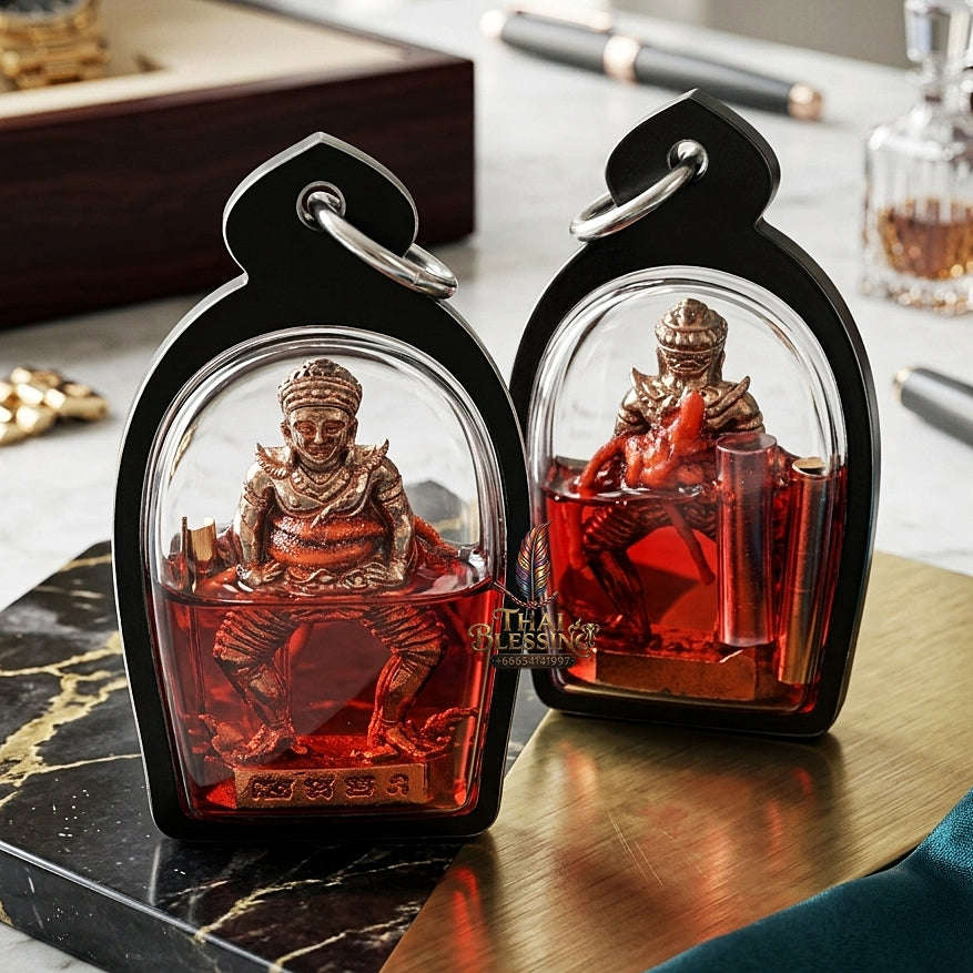 ✨ Phra Sila Laeng Aeng (White-Bronze Cased in Wan Kai Daeng Oil & Dual Takrut Edition, 2569 / 2026) - Luang Ta Ruam / Wat Khok Samran Thai Blessing Co By RURUECHA