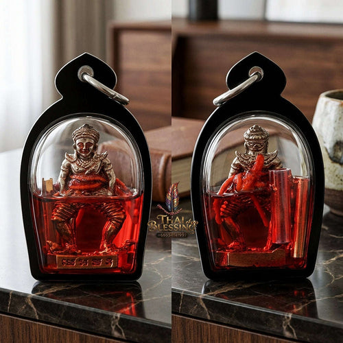 ✨ Phra Sila Laeng Aeng (White-Bronze Cased in Wan Kai Daeng Oil & Dual Takrut Edition, 2569 / 2026) - Luang Ta Ruam / Wat Khok Samran Thai Blessing Co By RURUECHA