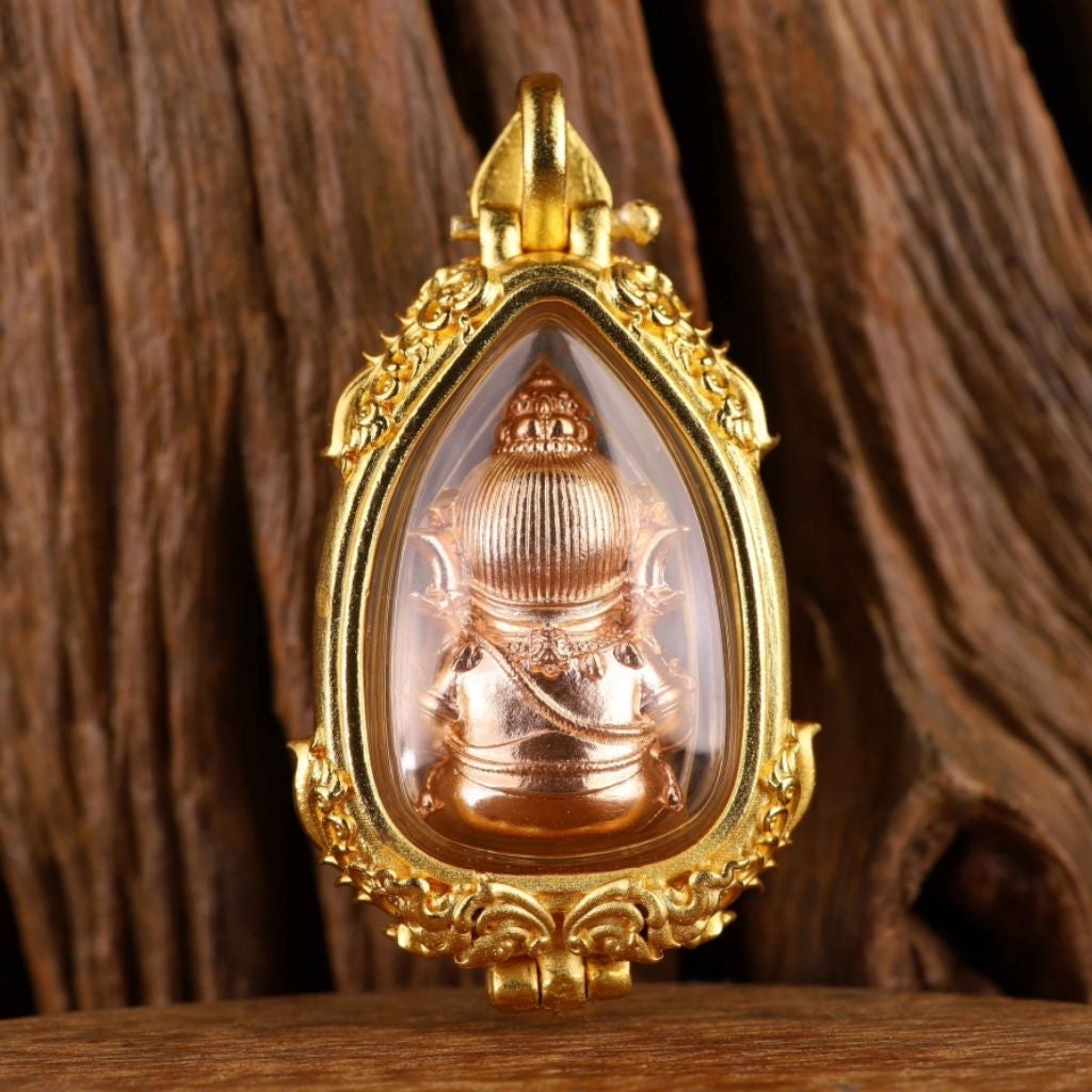 Phra Srisitthaya Ganesha Pendant - Blessed Amulet by Luang Pho Wijit for Good Fortune