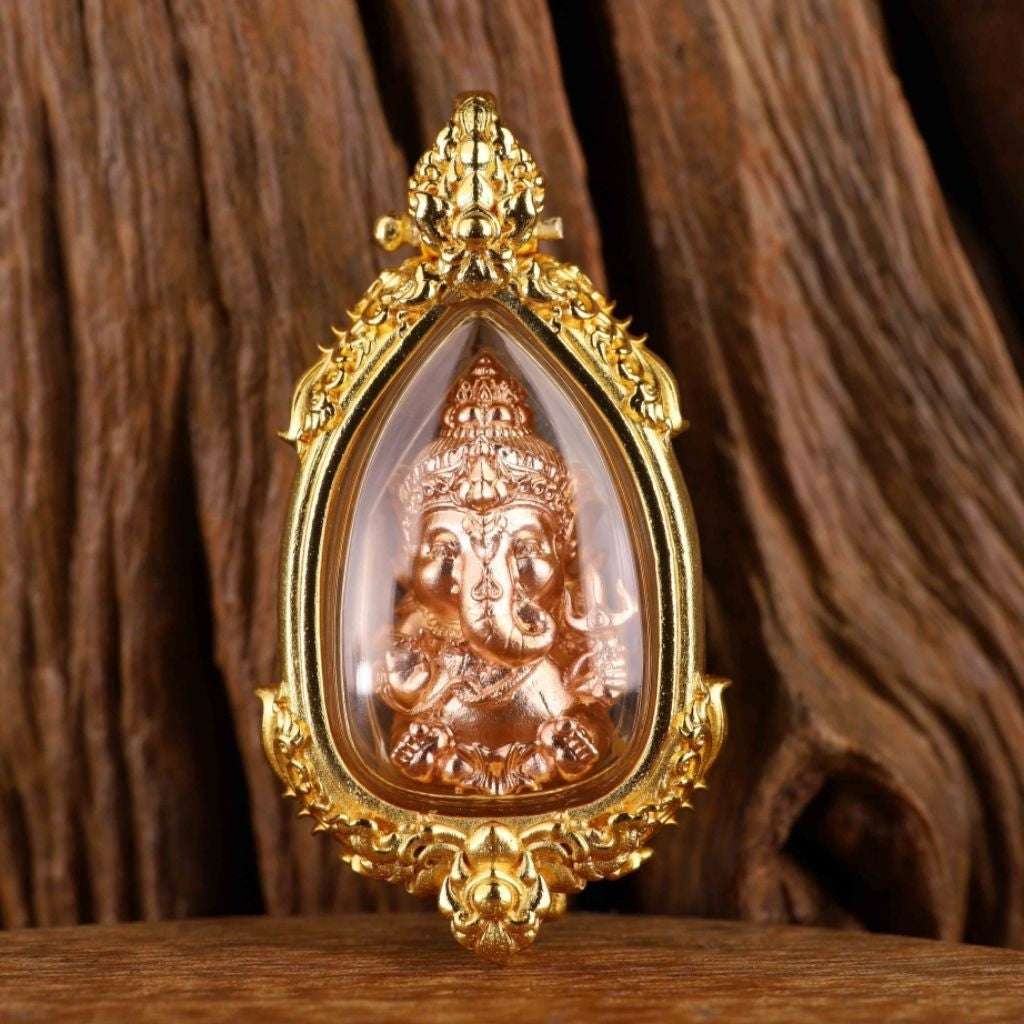 Phra Srisitthaya Ganesha Pendant - Blessed Amulet by Luang Pho Wijit for Good Fortune Default Title