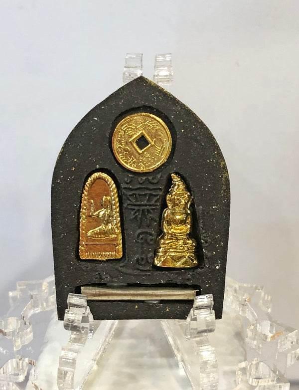 Phrai Ngern Lan Amulet for Wealth - Thai Prosperity Religious Decor
