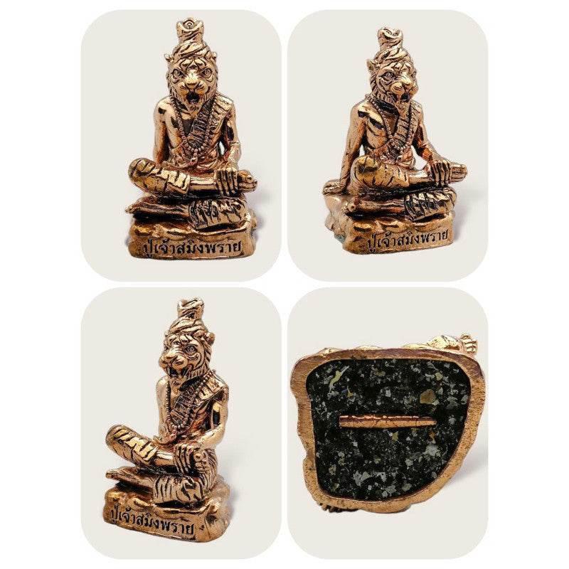 Phu Chao Saming Phrai Figurine for Energy Protection and Positive Vibes Black polished copper